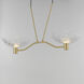 Metropolis LED 38 inch Satin Brass Linear Pendant Ceiling Light