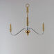Clarion 3 Light 24 inch Polished Chrome and Satin Brass Multi-Light Pendant Ceiling Light