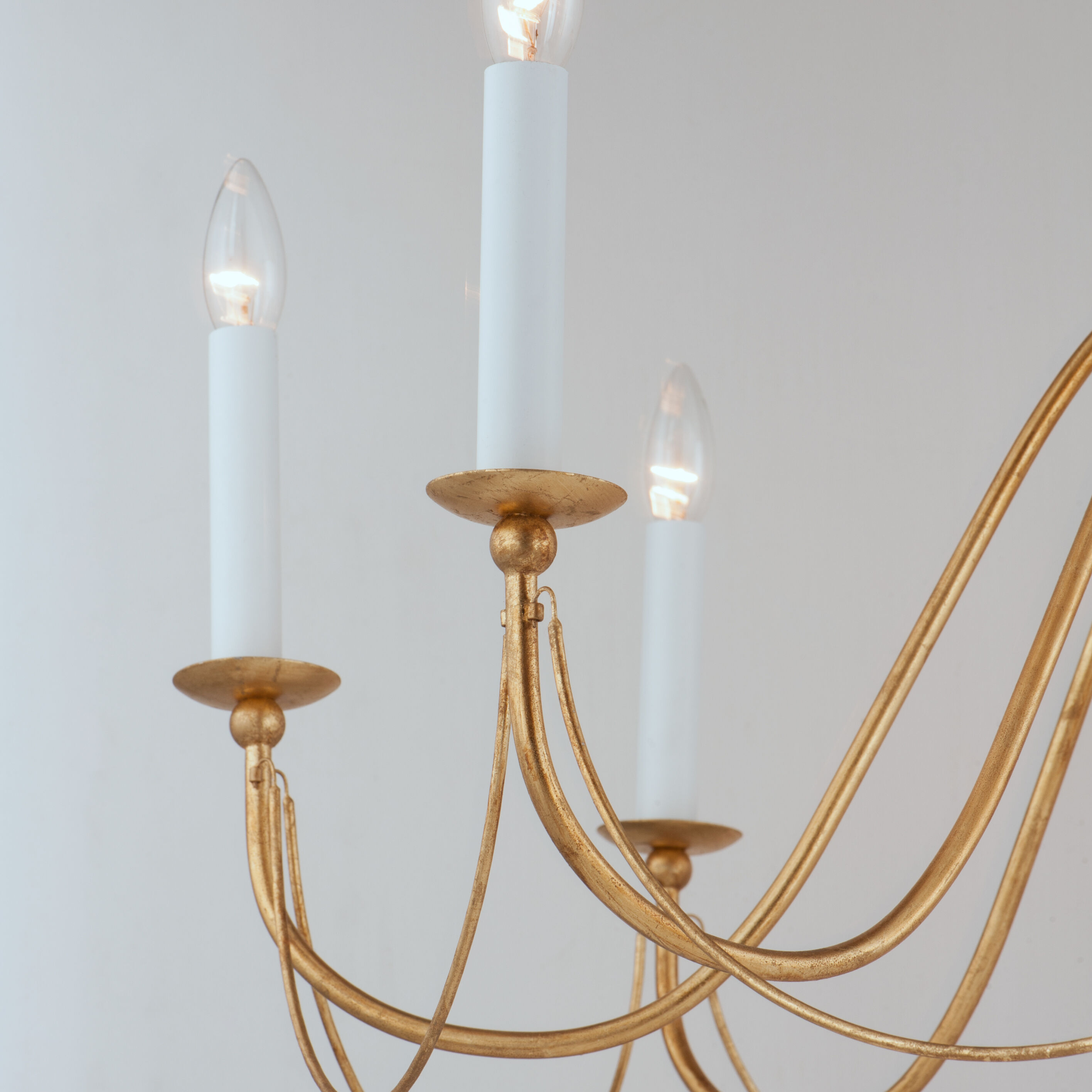 Plumette 8 Light 36 inch Gold Leaf Chandelier Ceiling Light