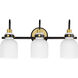 Milk 3 Light 22.00 inch Bathroom Vanity Light