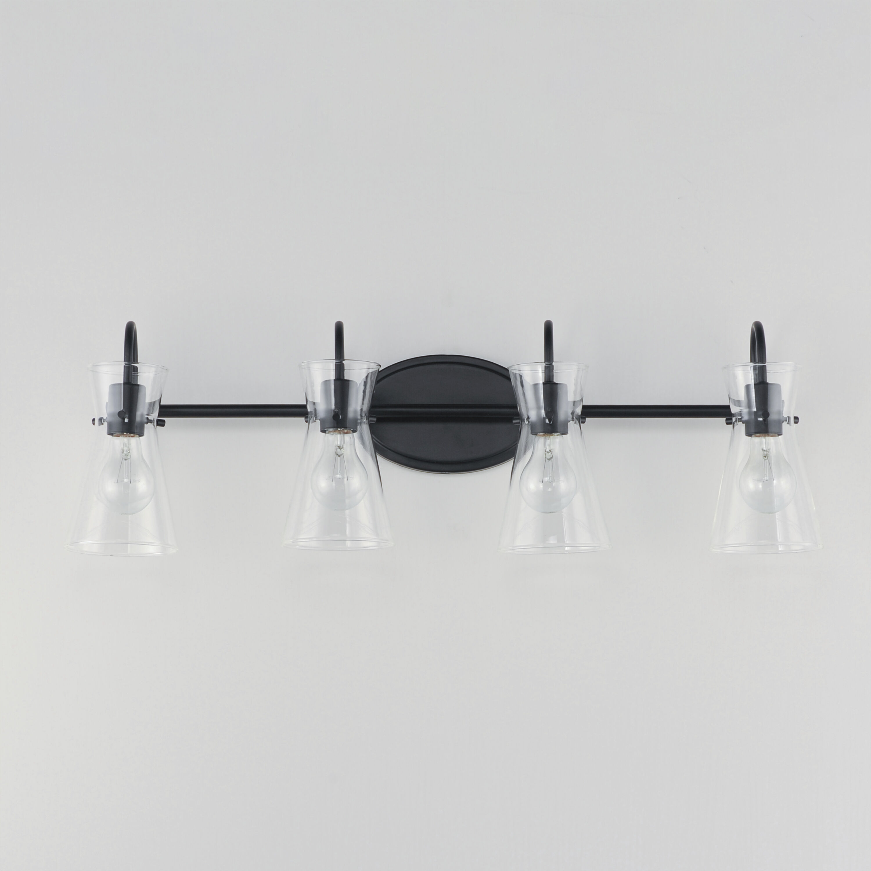 Ava 4 Light 30.7 inch Black Bath Vanity Light Wall Light