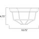 Crown Hill 2 Light 10.75 inch White Outdoor Flush Mount