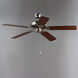 Basic-Max 52 inch Satin Nickel and Walnut and Pecan Indoor Ceiling Fan