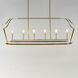 Arden 6 Light 48 inch Natural Linear Pendant Ceiling Light