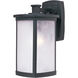 Terrace 1 Light 13.75 inch Bronze Outdoor Wall Mount in Frosted Seedy