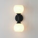 Neve 2 Light 6 inch Black Wall Sconce Wall Light