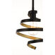 Twister 1 Light 8 inch Black/Gold Mini Pendant Ceiling Light 