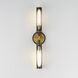 Regent LED 24 inch Black and Antique Brass Bath Vanity Wall Light