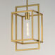 Gridline 1 Light 8 inch Natural Aged Brass Single Pendant Ceiling Light