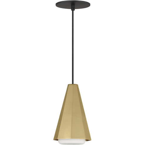 Rizzo 1 Light 5.75 inch Black and Antique Brass Single Pendant Ceiling Light
