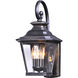 Knoxville 3 Light 18.5 inch Bronze Outdoor Wall Mount