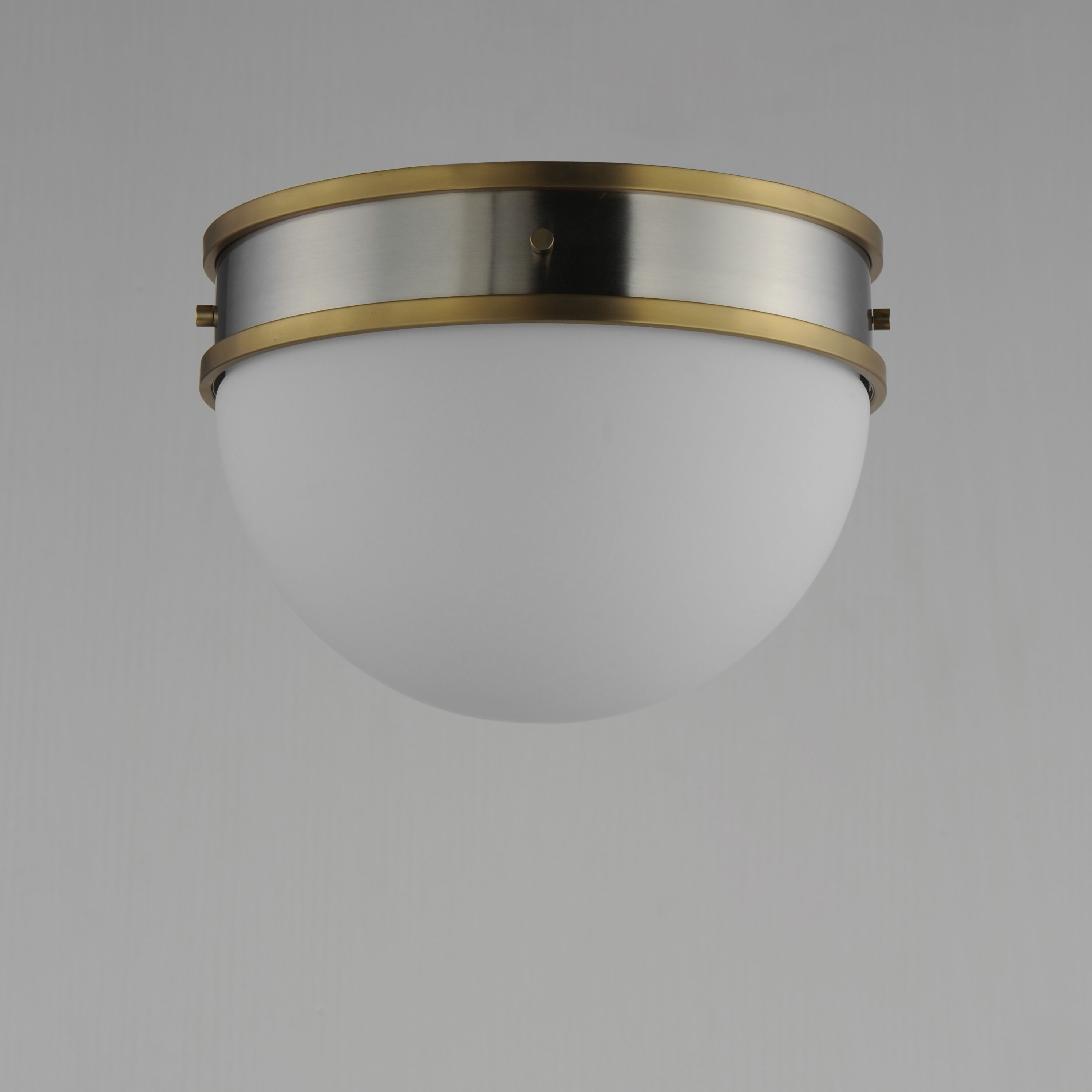 Duke 1 Light 12.25 inch Satin Nickel and Satin Brass Flush Mount Ceiling Light