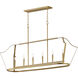 Arden 6 Light 48 inch Natural Linear Pendant Ceiling Light