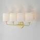 Bristol 4 Light 29 inch Satin Brass Bath Vanity Wall Light