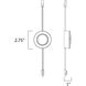 CounterMax MX-LD-AC 120 LED 2.75 inch Satin Nickel Under Cabinet Disc
