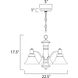 Newburg 3 Light 22.5 inch Satin Nickel Down Light Chandelier Ceiling Light