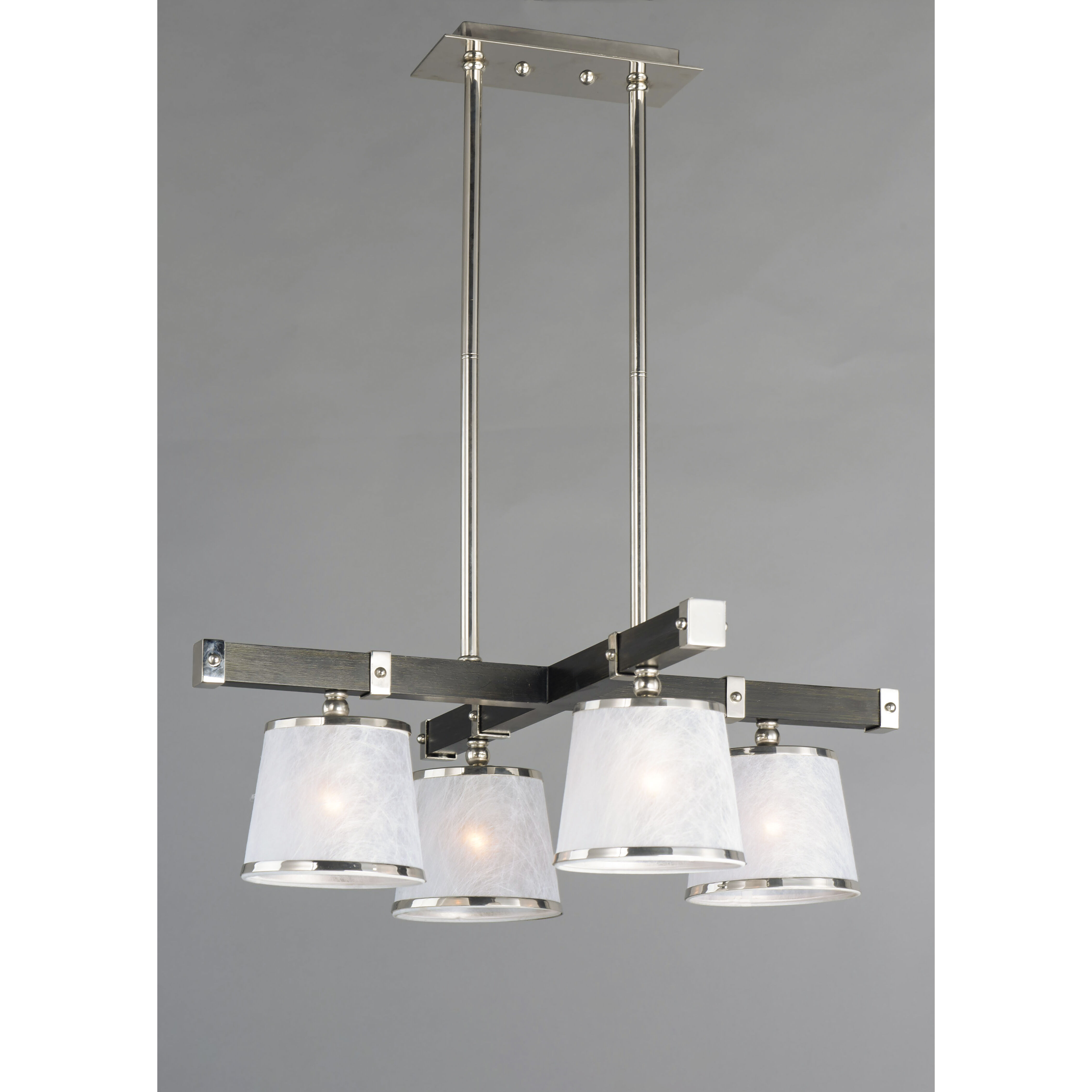Maritime 4 Light 29.25 inch Wenge/Polished Nickel Chandelier Ceiling Light