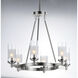 Crescendo 6 Light 25 inch Satin Nickel Single-Tier Chandelier Ceiling Light