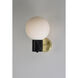 Vesper 1 Light 7.75 inch Satin Brass and Black Wall Sconce Wall Light