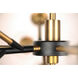 Savvy LED 37 inch Antique Brass and Black Chandelier Ceiling Light