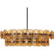 Loren 6 Light 32 inch Gunmetal Multi-Tier Chandelier Ceiling Light in Amber