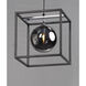 Fluid LED 11.75 inch Black and Polished Chrome Single Pendant Ceiling Light in Mirror Smoke