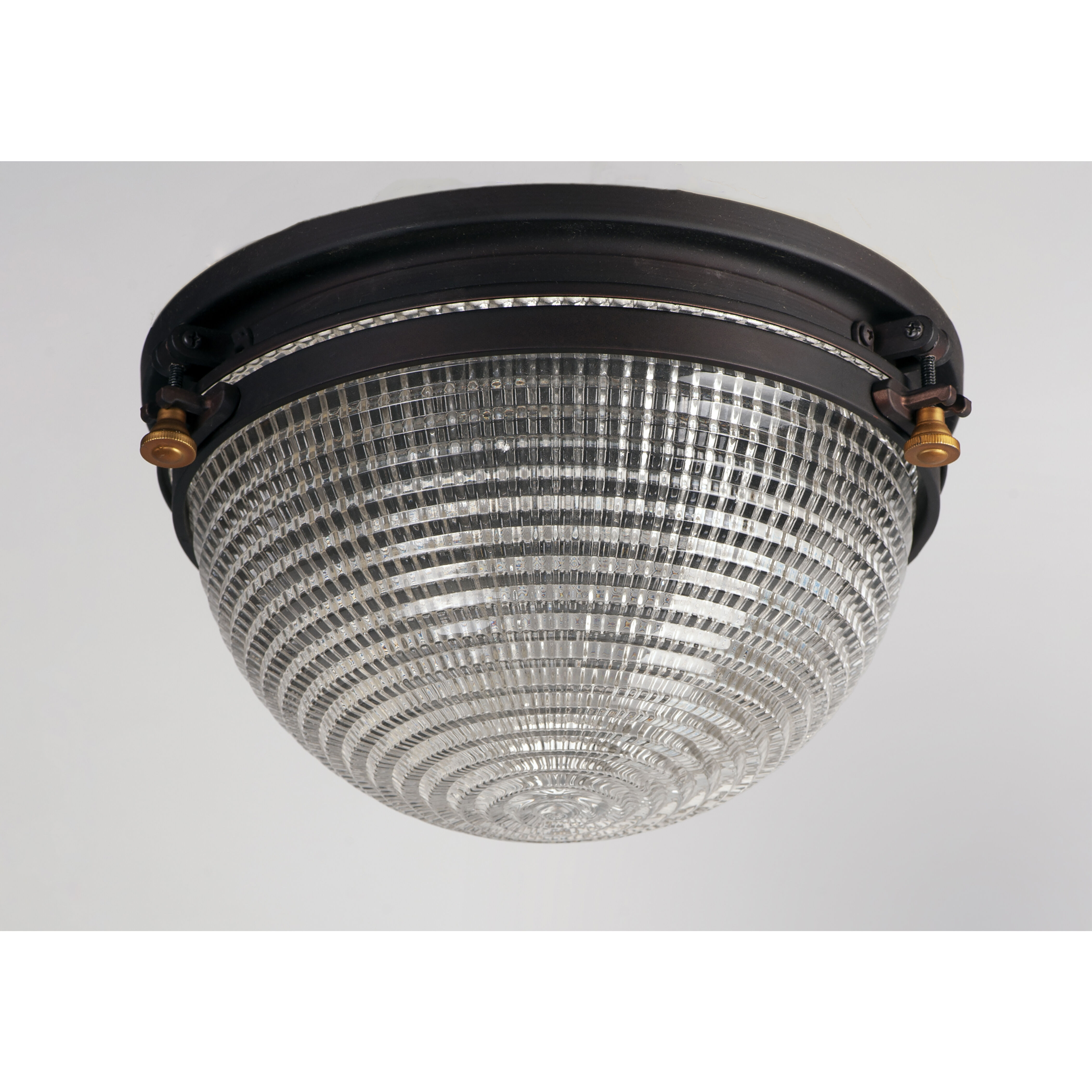 Maxim Portside Outdoor Flush Mount Oil Rubbed Bronze Antique Brass 1 Light