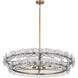 Loren 8 Light 42 inch Weathered Brass Multi-Tier Chandelier Ceiling Light in Textured Clear