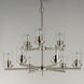 Corona 9 Light 28 inch Satin Nickel Multi-Tier Chandelier Ceiling Light in Clear