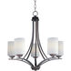 Deven 5 Light 24 inch Oil Rubbed Bronze Single-Tier Chandelier Ceiling Light