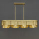 Regalia 4 Light 48.5 inch Gold Leaf Linear Pendant Ceiling Light