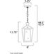 Artisan 1 Light 8 inch Black Outdoor Hanging Lantern
