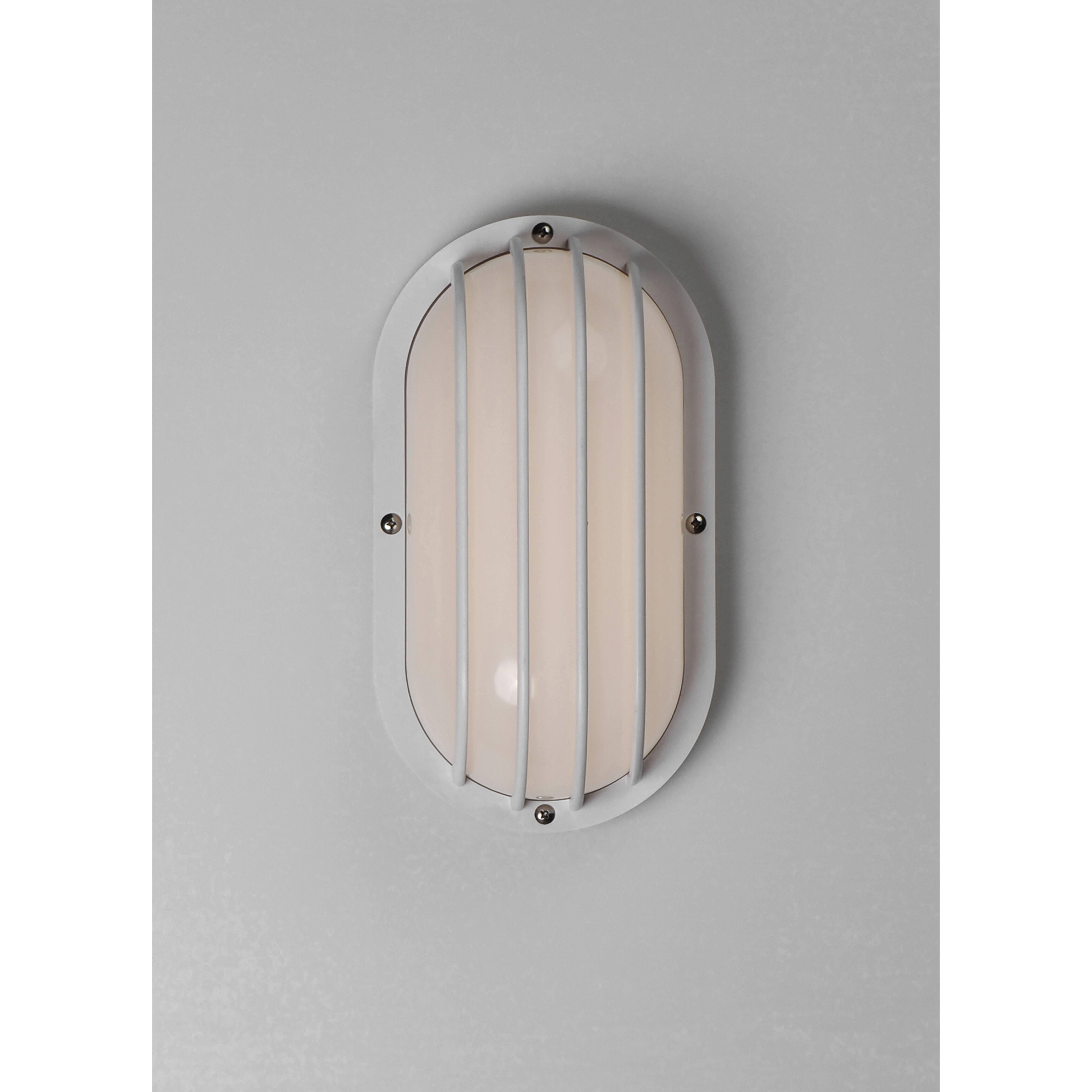 Bulwark 1 Light 6 inch White Outdoor Wall Mount