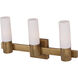 Contessa 3 Light 20.75 inch Natural Aged Brass Bath Vanity Wall Light
