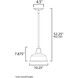 Pier M 1 Light 10.25 inch Black Outdoor Pendant