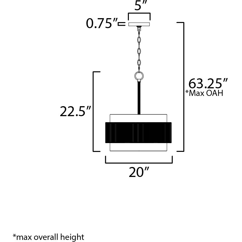 Seacliff 3 Light 20 inch Natural Aged Brass Single Pendant Ceiling Light
