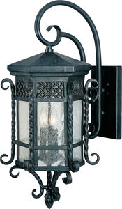 Scottsdale 3 Light 28 inch Country Forge Outdoor Wall Mount