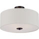 Bongo 3 Light 18 inch Oil Rubbed Bronze Semi-Flush Mount Ceiling Light