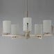 Dart 5 Light 26 inch Satin Nickel Single-Tier Chandelier Ceiling Light