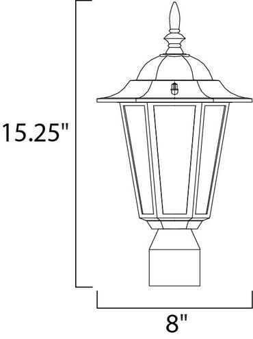 Builder Cast 1 Light 16 inch White Outdoor Pole/Post Lantern