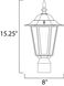 Builder Cast 1 Light 16 inch White Outdoor Pole/Post Lantern