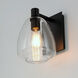 Babylon 1 Light 7 inch Black Wall Sconce Wall Light