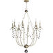 Formosa 8 Light 32 inch Ecru and Venetian Gold Chandelier Ceiling Light