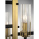 Flambeau 3 Light 13 inch Black/Antique Brass Single Pendant Ceiling Light