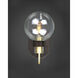 Bauhaus 1 Light 6 inch Bronze and Satin Brass Wall Sconce Wall Light