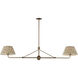 Dunbridge 2 Light 62 inch Weathered Brass Linear Pendant Ceiling Light