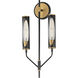 Regent LED 10 inch Black and Antique Brass ADA Wall Sconce Wall Light