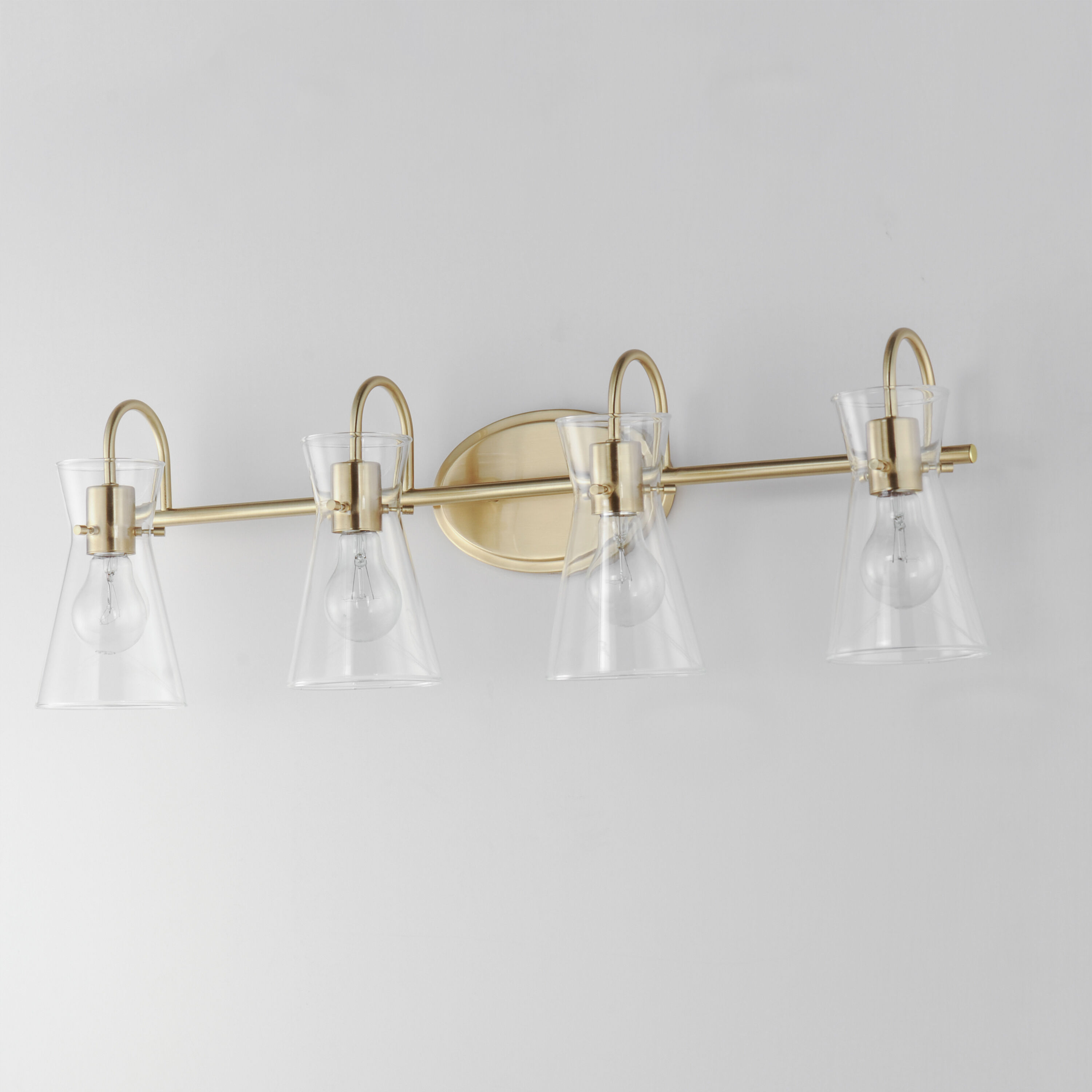 Ava 4 Light 30.7 inch Natural Aged Brass Bath Vanity Light Wall Light