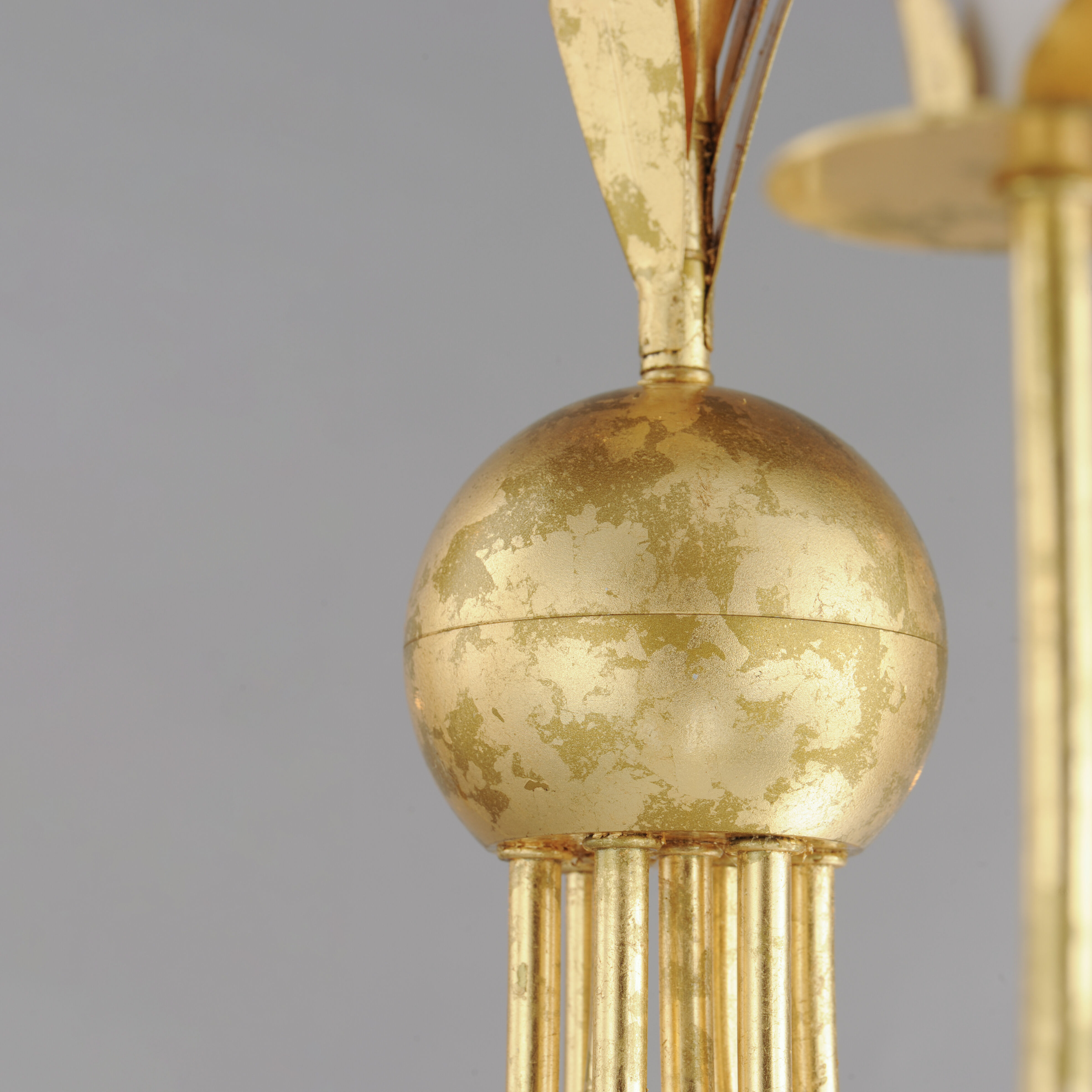 Paloma 9 Light 36 inch Gold Leaf Chandelier Ceiling Light