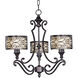 Mondrian 3 Light 24.5 inch Umber Bronze Single-Tier Chandelier Ceiling Light